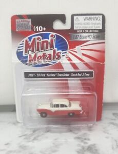 Mini Metals 1955 Ford Fairlane 2-Tone Torch Red & White H.O. 1:87
