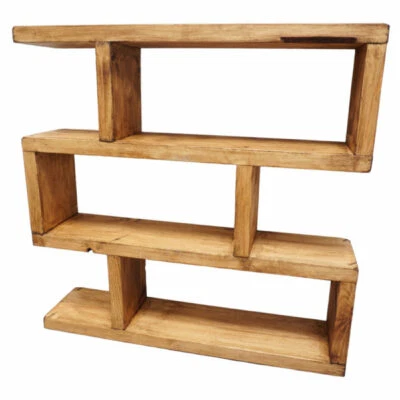 Shelving Unit  3 Tier Storage Reclaimed Timber Style | Solid Wood Funiture - Image 1 of 4