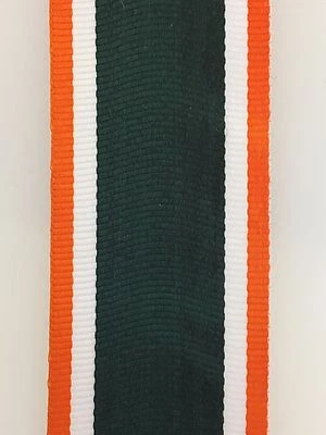 German WWII Free India  Azad Hind Medal ribbon. 15cm length of 33mm wide ribbon. - Image 1 of 2