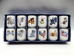 12er Set Vintage East Peak Tong Fon chinesischer Tierkreis Keramik Sake Tassen OVP - Bild 1 von 13
