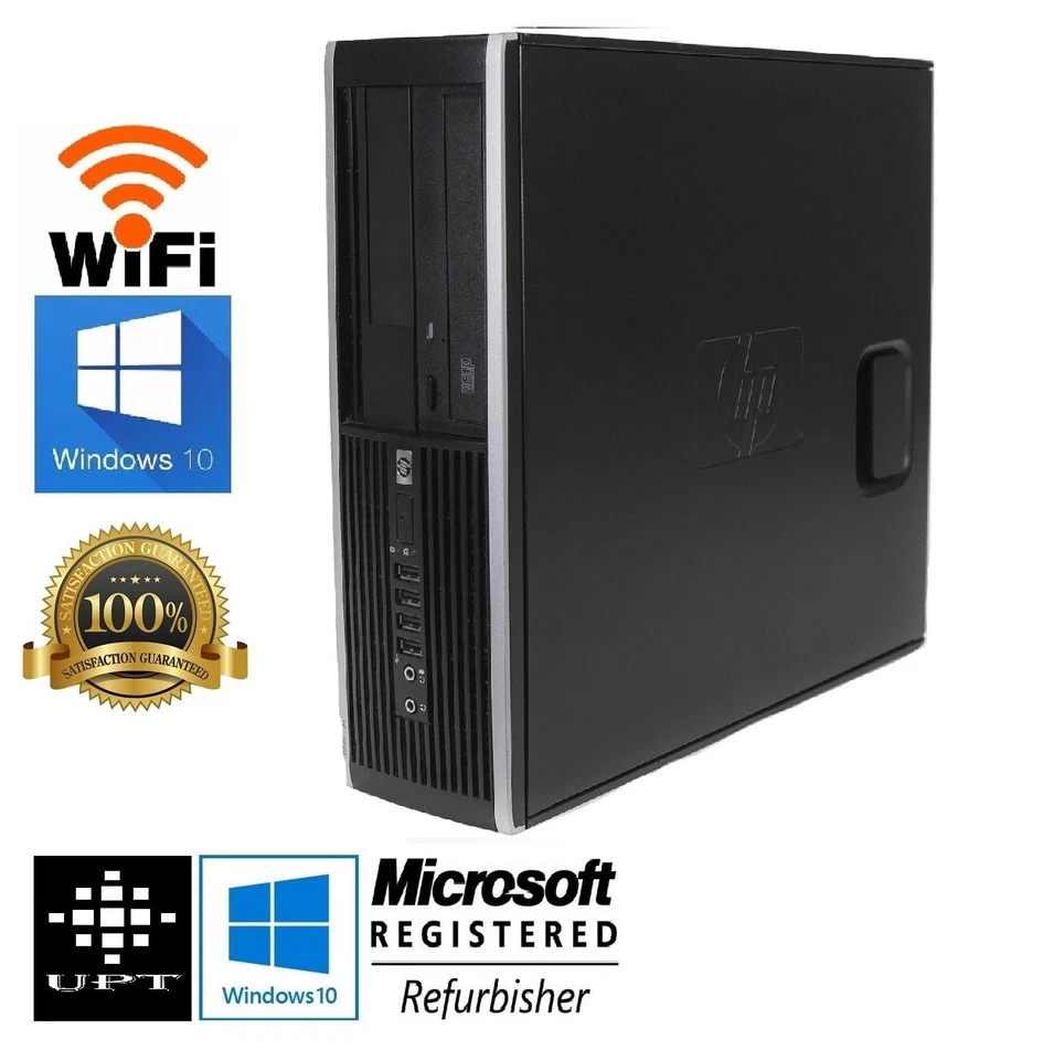 HP Elite Desktop PC Core i5 Windows 7/10 250GB 4GB/8GB 10 USB DVD/RW WiFi Ready - Image 1 of 4