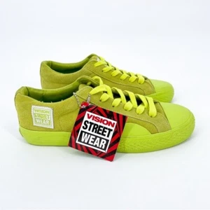 NWT Vision Street Wear Women's 6 Suede Lo Skate Sneaker Lemon Lime - Picture 1 of 9