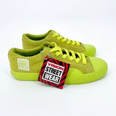 NWT Vision Street Wear Women's 6 Suede Lo Skate Sneaker Lemon Lime - Image 1 of 4