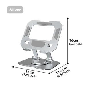 360° Rotation Metal Phone Tablet Holder Desktop Stand Foldable For iPad iPhone - Picture 1 of 13