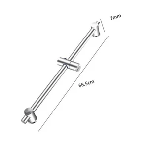 Adjustable Chrome Head Holder Bracket Bathroom Shower Rod Shower Riser Rail Kit - Picture 1 of 9