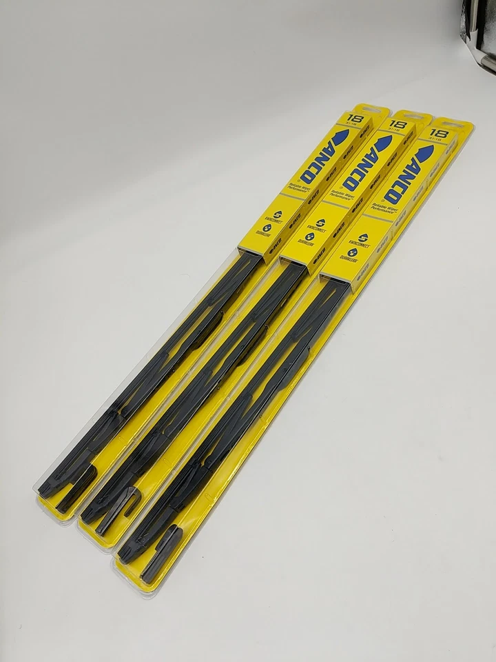 Windshield Wiper Blade-31 系列 Anco 31-18 黑色车架 3 件装 — 第 1/4 张图片