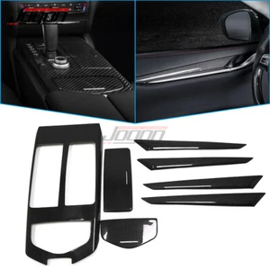 Carbon Fiber Door Panel Gear Shift Box Cover Trim For Maserati Ghibli 2017-2021 - Picture 1 of 9