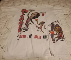 AMAZING VINTAGE SALEM SPORTSWEAR MICHAEL JORDAN CARICATURE T-SHIRT MENS SZ LARGE - Picture 1 of 13