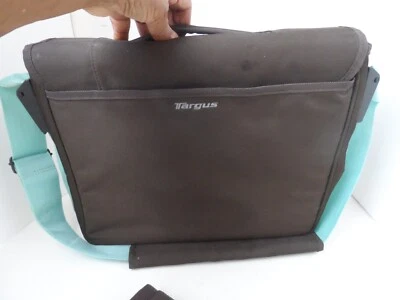 Targus Acolchado Laptop Marrón Estuche de Transporte Mensajero Bolso de Hombro 15" x 12" - En muy buena condición Foto 1 de 4