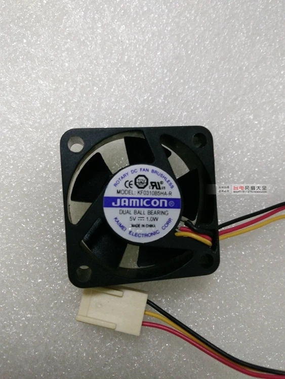 NEW jamicon KF0310B5HA-R Server Square Fan DC 5V 1W 30X30X10mm 3-Pin  - Image 1 of 1