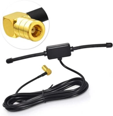 Adaptador de antena Eightwood DAB+ SMB antena de montaje en vidrio para radio de coche MÚLTIPLES VÍAS