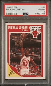 1989 Fleer Michael Jordan #21 (PSA 8) Chicago Bulls