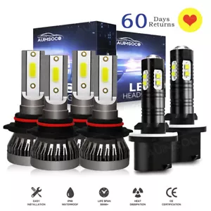 Combo 9005 9006 880 LED Headlight + Fog Light Bulbs 6x For Chevy Tahoe 2001-2006 - Picture 1 of 24
