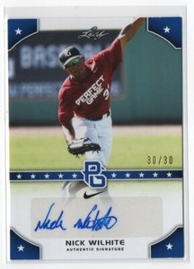 2015 Leaf Perfect Game National Showcase Blue /30 Nick Wilhite #PG-NW2 Auto
