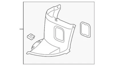 Genuine Volkswagen 2015-2019 Golf Left Fender Liner Extension  5G0-805-911-AL - Image 1 of 2