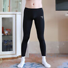 Mens Sports Compression Pants Solid Color Tights Bottoms Activewear Trousers ~