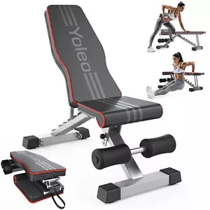 Yoleo Adjustable Weight Bench for Full Body Workout; Foldable Bench Press Ben... - Picture 1 of 6