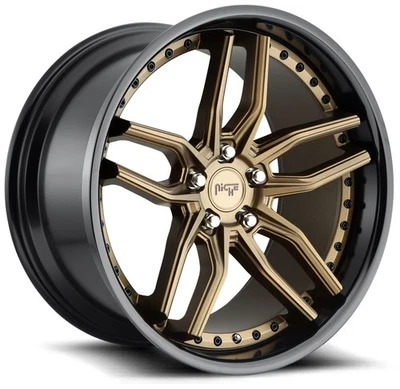 Niche M195 Methos 20x9 5x120 35 Bronze Black Wheels(4) 72.56 20" inch Rims Foto 1 de 3