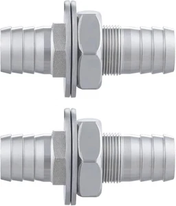 Barra de manguera 5/8 a granel mampara montaje 304 acero inoxidable unión hexagonal recta - Imagen 1 de 3