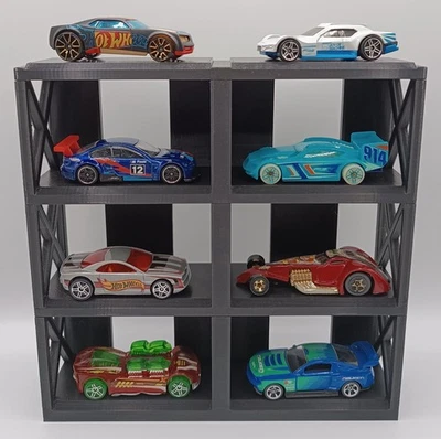 Espositore Auto Modellismo Display Vetrina Stand Hot Wheels Scala 1:64 3D-Print - Immagine 1 di 4