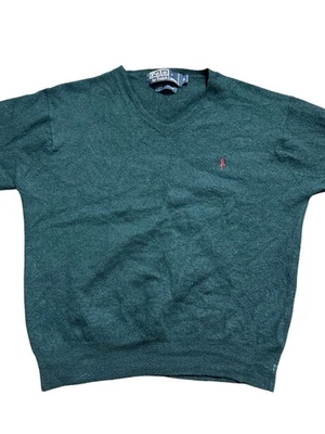 Suéter De Colección Polo Ralph Lauren Manga Larga 100% Lana de Cordero Verde Talla M Foto 1 de 4