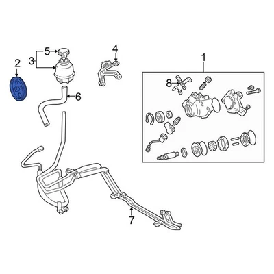 For Lexus SC430 2002-2010 Lexus 4431150030 Power Steering Pump Pulley - Imagem 1 de 2