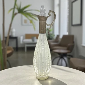 Vintage Cut Crystal Decanter Silver Mount Antique - Bild 1 von 8