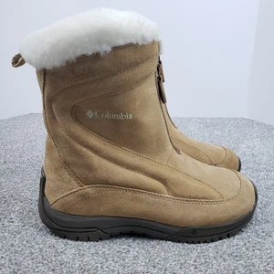 Botas Columbia Vallara para mujer talla 6 gamuza tostada aisladas impermeables cremallera frontal - Imagen 1 de 13