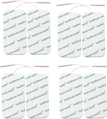 8 LARGE TENS ELECTRODE PADS Reusable For Tens Machines - Image 1 of 4