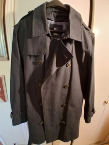 Abrigo Hart Schaffner Marx Para Hombres Negro Manga Larga Repelente de Manchas y Lluvia Talla 44R - Imagen 1 de 8