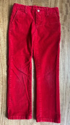 Pantalones Polo Ralph Lauren Niñas Talla 6 Rojo Pana Elastizados ¡Adorable! Foto 1 de 3