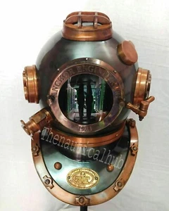 Antique 18"Diving Helmet Anchor Engineering Navy Deep Sea Helmet Replica Gifts - Picture 1 of 6