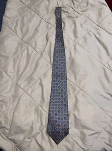 Emilio Ponti Men’s Roma Milano Formal Necktie Gold Neck Tie Hand made - Picture 1 of 4