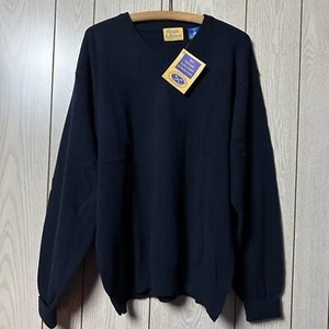 Vtg Carlyle Kilmore Collection Mens Sz XL 100% Virgin Wool Blue V Neck Sweater - Picture 1 of 5