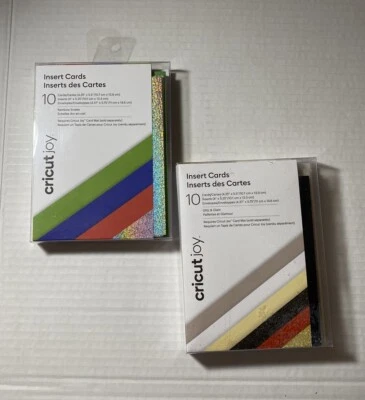 Lote de 2 paquetes - Tarjetas de inserción Cricut Joy - 10 unidades cada una. Escalas de brillo y glamour y arco iris Foto 1 de 2