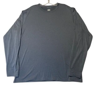 REI Co-op Long Sleeve Crew Neck Base Layer Top Gray Moisture Wicking XL - Picture 1 of 8
