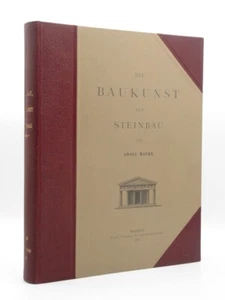 Die Baukunst als Steinbau MAUKE 1897 1st Edition Stone Buildings/Architecture - Picture 1 of 24