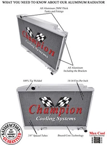 2 Row SR Champion Radiator for 1986 1987 Mercedes-Benz 300SDL L6 Engine - Foto 1 di 7