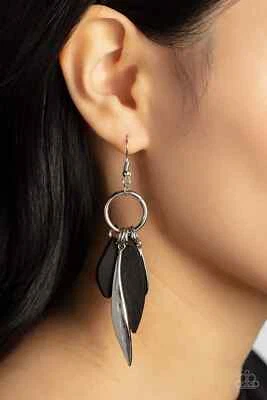 Paparazzi PRIMAL PALETTE black earrings - Image 1 of 2