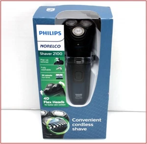 Philips Norelco 2100 RECHARGEABLE Electric Shaver - 4D Flex Heads Pop-Up Trimmer - Picture 1 of 10