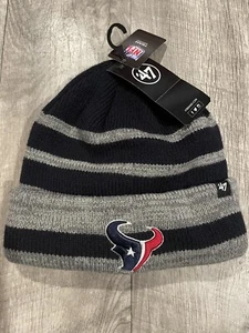 Houston Texans '47 Raised Cuff Knit Beanie Winter Hat OSFA Fleece Lined NWT Cap - Picture 1 of 5