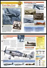 Fury/Sea Fury #130 Warplanes 1950-70s Aircraft Of The World Fold-Out Card