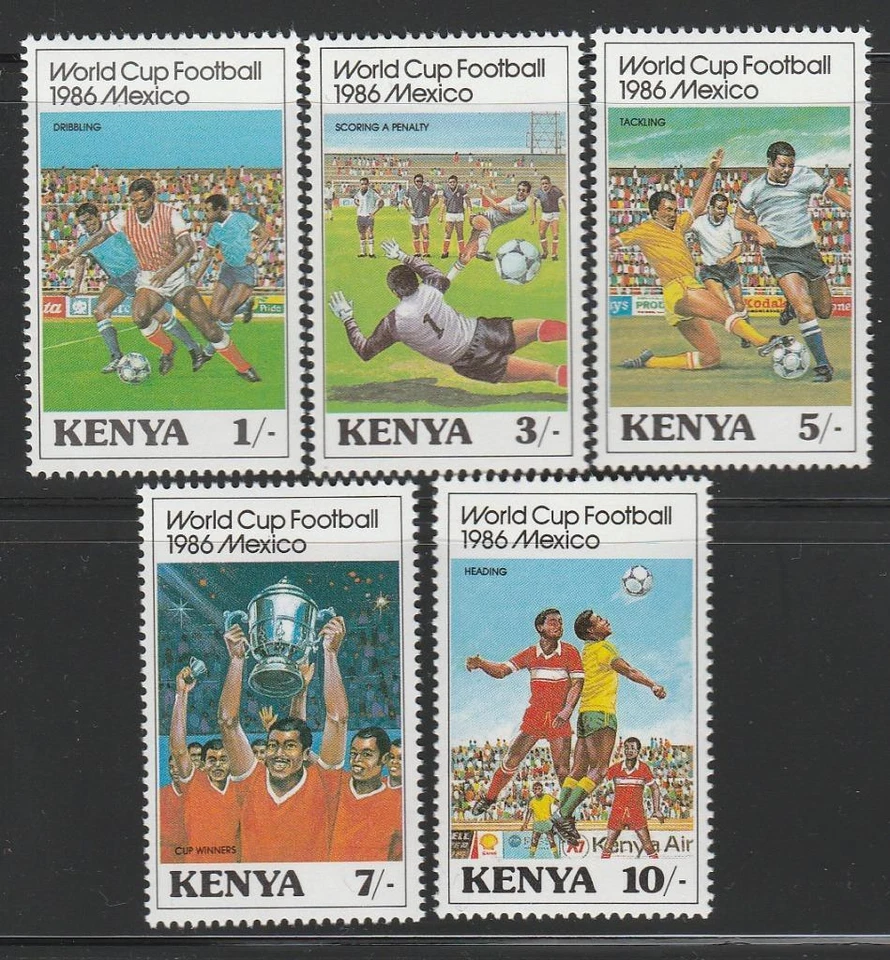 SELLOS KENIA 1986 FÚTBOL MUNDIAL MÉXICO MNH - KEN43 Foto 1 de 1