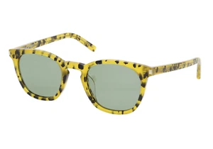 Saint Laurent R1664 Womens Yellow Havana/Green SL 28 Oval Sunglasses 49 mm - Picture 1 of 4