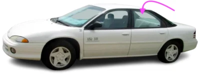 Fits: 1993-1996 Dodge Intrepid 4DR Sedan Driver Side Rear Left Door Window Glass - Image 1 of 4