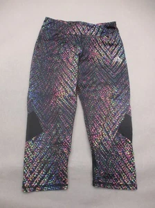 Adidas Size M (10-12) Kids Girls Stretch Pull On High Rise Athletic Leggings 736 - Picture 1 of 7
