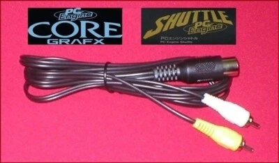 Cabo de TV de áudio e vídeo AV para japonês NEC PC Engine Core Grafx I & II Shuttle NOVO - Imagem 1 de 3