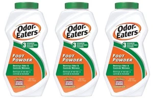 Odor-Eaters Foot Powder Deodorant Destroys Odor & Controls Wetness 6 oz 3 Pack - Picture 1 of 3