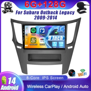 9'' For Subaru Outback Legacy 2009-2014 Android 14 Car Stereo Radio DSP 6G+128GB - Picture 1 of 18
