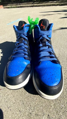 Nike Air Jordan 1 Mid Hyper Royal Paint Splatter Men's Sz. 11.5 - Image 1 of 4